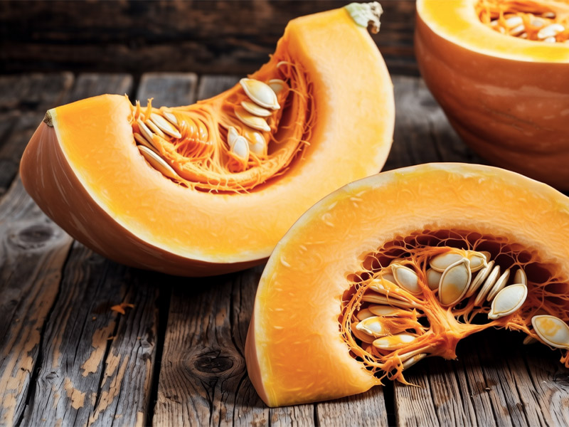 Cut pumpkin