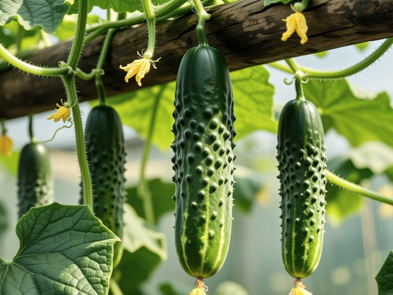 Cucumbers grow well