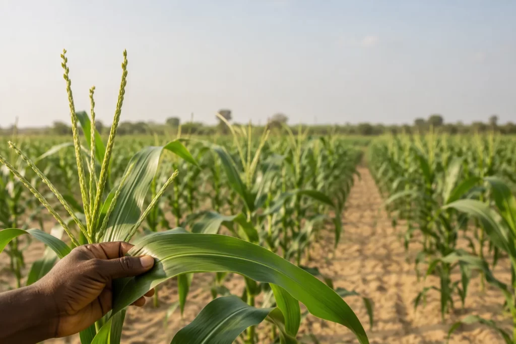Maize at tasseling under a balanced maize fertilizer program in West Africa